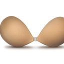 Strapless Sticky Bra Invisible Sticky Boobs Silicone Adhesive Bra Backless Pushup Lift Bra Beige D