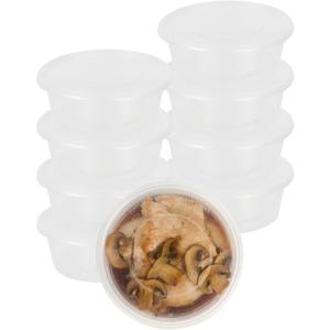 Restaurantware 10 oz Round Clear Plastic Food Container, 50 Pack