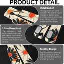 Headrest Hooks for Car Seat Back Organizers, 2 Packs Car Purse Holder, PU Leather Bag Hooks, Purse Hook Cars Organizer Front Seat, Cars Decorations Interior Necessities (Orange Flowers)