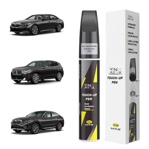 XNA Dark Graphite Metallic/Sophisto Grey(A90) for BMW Touch Up Paint, Car Scratch Remover for Nicks and Chips Repair, 2-In-1 Quick & Easy Fix Car Scratch Repair Kit with Exact Color-Matched