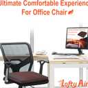 Lofty Aim Car Seat Cushion, Comfort Memory Foam Car Cushions for Driving - Sciatica & Lower Back Pain Relief, Driver Seat Pillow for Auto, Office Chair, Wheelchair - Brown