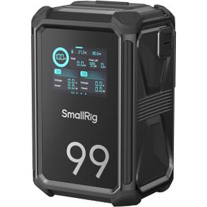 SMALLRIG V Mount Battery, 99Wh / 6800mAh Dual D-TAP V Mount Battery, 100W Output 2H Full Charge, with USB-C, DC Ports, APP Control, 2.0" Touchscreen, for Camera, Camcorder, Monitor, Video Light
