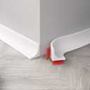 1/2 inch Flexible Quarter Round Molding Trim, Peel and Stick Silicone Baseboard Trim, Self Adhesive Wall Corner Trim, Waterproof Edge Trim for Floor, Cabinet, Bathroom, Kitchen (White)