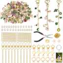 Kupor 342Pcs DIY Keychain Making Kit  25 Keychains, Storage Box & Instruction,Great for Crafting Bag Charms, Keychain Charms Ideal for Craft Lovers (Eco-Friendly Materials) & Gift Shoppers