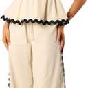 Petal & Pup Women's Mollymook Pants (X-Large, Cream Black)