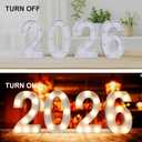 Marquee Numbers 2026 Light Up Numbers for 2026 Prom Graduation Marquee Letters Class of 2026 Light Up Sign Decorations for Party Sign 20 60th Birthday Wedding Signage Prom Decor Christmas New Years Decorations