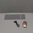 seenda Bluetooth Keyboard and Mouse Combo for Mac, SKM64-2 Rechargeable Slim Wireless Keyboard Mouse, 3 Multi-Device Connection, Compatible for Mac, MacBook Pro/Air, iPad, iPhone, Black Rose Gold