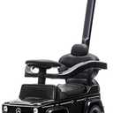 Best Ride On Cars 3 In 1 Mercedes G-Wagon Push Car for Toddlers 1 to 3 Years Old, Kids Outdoor Stroller with Music, Horn Sounds, and Handle, Realistic Driving Experience, Black