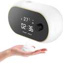 Automatic Soap Dispenser Foam Bathroom: Wall Mount Rechargeable Touchless Adjustable Auto Smart Electric Plastic White Foaming Soap Dispenser with Clock - Kitchen - Hand Dish Lotion Couple Kids