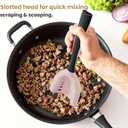 Meat Chopper Spatula Ground Beef Masher- Heat Resistant Hamburger Smasher Tool, Non Stick Ground Chopper Hamburger Grinder, Mix and Chop Potato Masher Kitchen Utensil-Pink (1 Pack-Pink)