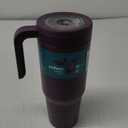 REDUCE Chiller Vacuum Insulated 40 oz Tumbler with Spill-Proof Silicone Straw - Sustainable Tritan Lid with Water Intake Markers - Soft Sit Base Travel Mug - Dishwasher Safe - Midnight Plum