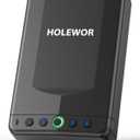 HOLEWOR Car Gun Safe, Small Pistol Safe Biometric Gun Lock Box for Handgun, Portable Fingerprint Quick Access Travel Gun Case for Nightstand Bedside