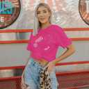 Christmas Shirts for Women Merry Christmas Tshirt Xmas Graphic Print Tee Tops Blouse Gifts (Medium, Hot Pink)