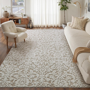 Area Rug 6x9 - Floral Pattern, Non-Shedding & Easy Cleaning, Ideal for Living Room, Bedroom, Office, Dining Space