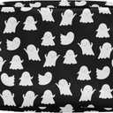 Storage Basket Bin Halloween Ghosts Organizer Basket Collapsible Shelf Basket Cube with handle for Nursery Bedroom Bathroom (white 24)
