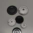 4PCS Gas Stove Burner Caps Set - Replacement for Portable Stove,Includes 1 Large, 2 Middle, and 1 Small Cap,Even Flame, High Temp Resistant, Easy Installation