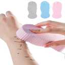 3Pcs Magic Exfoliating Bath Sponge, 3D Super Soft Exfoliating Bath Sponge, Remover Dead Skin for Adults Children and Pregnant Women, Reusable (Blue+Pink+Gray)