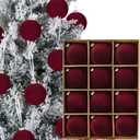 Red velvet Christmas ornament balls