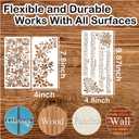Stencils for Crafts Reusable Texture Branches Background Stencil Vintage Layering Leaf Floral Templates for Painting on Wood Scrapbook Furniture Card Canvas Paper (crafts26)