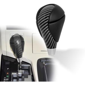 Gear Shift Knob Compatible with Lexus ES300h ES350 IS250 IS300 IS350 GS300 GS350 GS430 GS450h GS460 LS460 LS600h RX350 RX450h Shifter Knob Handle Black Leather Carbon Fiber Pattern