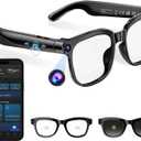 AI Smart Glasses with 8MP 800W Camera for Men Women, 1080P Video Recording 12min & HD Photo,Bluetooth Real-Time Translation, AI Voice Assistant, Object Recognition, Noise-Cancel Calls, Music (Unisex)