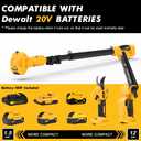 4-in-1 Cordless Pole Saw & Electric Pruning Shears for DeWalt 20V Battery, 8 Inch Brushless Mini Chainsaw with Extension Pole, 15 Ft Reach, Auto Oiling, for Tree Trimmer Branch Cutter(NO Battery)
