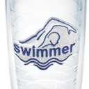 Tervis Swim For It Tumbler with Emblem and Navy Lid 16oz, Clear