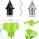 1/4 Inch Track Spikes, 100 Pieces Steel Track Shoe Spikes Replacements and Spike Wrench for Sports Running Track Shoes
