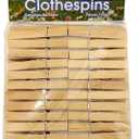 Economy Kitchen Accessory Wooden Clothespins 50 Count