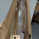 Double Curtain Rod for 84-120 Inches Windows, Blackout Wrap Around Window Curtain Rods1-inch Heavy Duty Adjustable Room Darkening Rustic Dual Drapery Curtain Rods for for Livingroom, Kitchen, Patio (Brushed Gold)