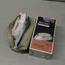 Newbealer Travel Iron with Global Voltage, 100-240V Mini Dry Iron for Clothes (No Steam), Max 300W, 60s Heat Up, 302 Non-Stick Ceramic Soleplate, 0.8lbs Ultra-Lightweight (Gold) (White)