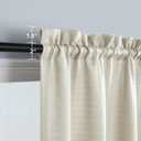 Farmhouse Tier Curtains 36 Inches Long Faux Linen Textured for Kitchen Rod Pocket Short Half Cafe Style Burlap Look Neutral Small Curtains for Bathroom Window, 32x36