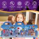 4 Sets Halloween Reusable Sticker Books for Toddlers 1-3, Activities Books Crafts for Kids 2-4, Removable Jelly Stickers for Girls Boys 3-5, Travel Toys Holiday Gifts Halloween Basket Stuffers