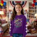 New Orleans Sweatshirts Kids Boys Girls Fat Tuesday Carnival Shirt New Orleans Long Sleeve Pullover Tops 6-12 Years (Purple)