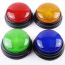 BEAN LIEVE 4-Pack Game Buzzers - Family feud Buzzer with Lights and Sounds, Answer Buzzers for Classroom, Quizzes Party, Buzzer for Game Show for Kids, Adults and Teacher Supplies