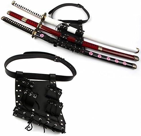 Sword Bag Sword Carry Case Back Strap Waistband for Ninja Hero Cosplay Anime Costume, Swords Not Included