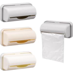 3Pcs Trash Bag Dispenser, Wall Mount Trash Bag Holder, Plastic Grocery Bag Holder Large Opening Design Easy to Take Out for Kitchen Bathroom Toilet,5.9 x 2.36 x 2.9