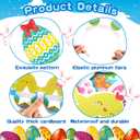 48 Pcs Paper Easter Glasses and Headband for Adult Bunny Ear Eyeglasses Easter Egg Headwear Rabbit Chick Photo Prop Costume Favor Gift Decor Supplies Basket Stuffer