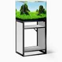 LANDEN Washed Oak Wood Metal Frame Stand, Three-Shelf for Fish Tanks up to 30 Gal, CLX60-60X45X80cm (23.6x17.7x31.49 in), for Fish Tanks and Reptile Terrariums, Home & Office Use