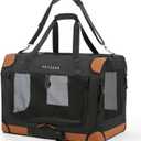 Extra Large Cat Carrier Soft Sided, Portable Small Dog Carrier for 2 Cats, 24"x16.5"x16" Car Travel Folding Comfortable Design, Black