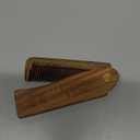 Striking Viking Folding Wooden Comb for Men - Sandalwood Switchblade Beard Comb for Grooming and Styling - Use Dry or With Oils & Balms