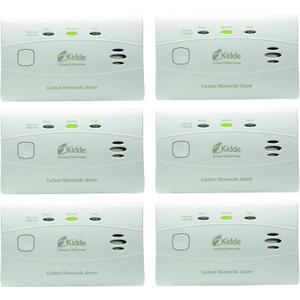 Kidde Carbon Monoxide Detector with 10-Year Battery, 3 LED Lights & Alarm Memory, 6 Pack