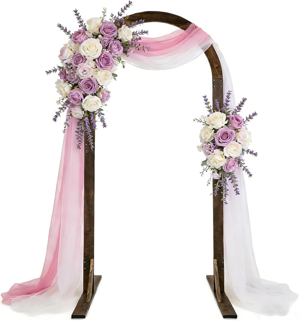 6.9 FT Wooden Arches Arco De Madera para Decoración Wood Arch Wooden Wedding Arches Wood Wedding Arch Backdrop Stand for Indoor Outdoor Wedding Party Garden Beach Forest Rustic Boho Decor
