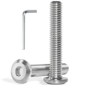VGBUY M8-1.25 x 60 mm 16Pcs Flat Head Hex Socket Cap Screws Bolts,304 Stainless Steel 18-8,Full Thread,Hex Spanner Included (VG30131)