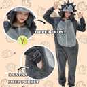 Adult Onesie Pajamas Halloween Costume One-Piece Slim Fit Sleepwear Cosplay Suit for Mens Womens