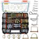 202PCS Hitch Pins Clip Pins, Linch and PTO Pins for Trailers Tractors Trucks Towing Mowing, Farm Equipment, Snow Plows, Lawnmowers Garage, Heavy Duty Trailers Accessories Tractor Attachments