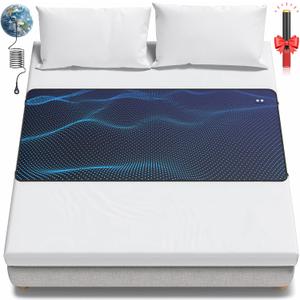 Grounding Mat for Bed, Grounding Sheets Earth Connected Grounded Pad for Sleeping, Grounded Mat Mattress Cover Earth, Include Cord & Tester (California King)