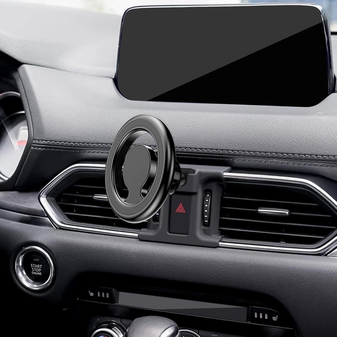Car Phone Holder, Air Vent Phone Holder, Car Mount for Mazda CX5 2017-2024, Magsafe Magnetic Navigation Stand Fit for iPhone 15 14 13 12 Pro Max Plus Mini, Magsafe Case, All Phones (Black)