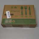 Compostable Fork,100 Biodegradable Silverware for Party,Large Disposable Utensils Eco Friendly Durable and Heat Resistant,Alternative to Plastic Fork