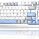 AULA F99 Wireless Mechanical Keyboard-Silent Version,Triple-Mode(BT5.0/2.4GHz/USB-C),Gasket Mounted,Hot Swappable Keyboard with Pre-lubed Linear Switches,RGB Backlit PC Gaming Keyboards for Win/Mac (Blue Grey White)